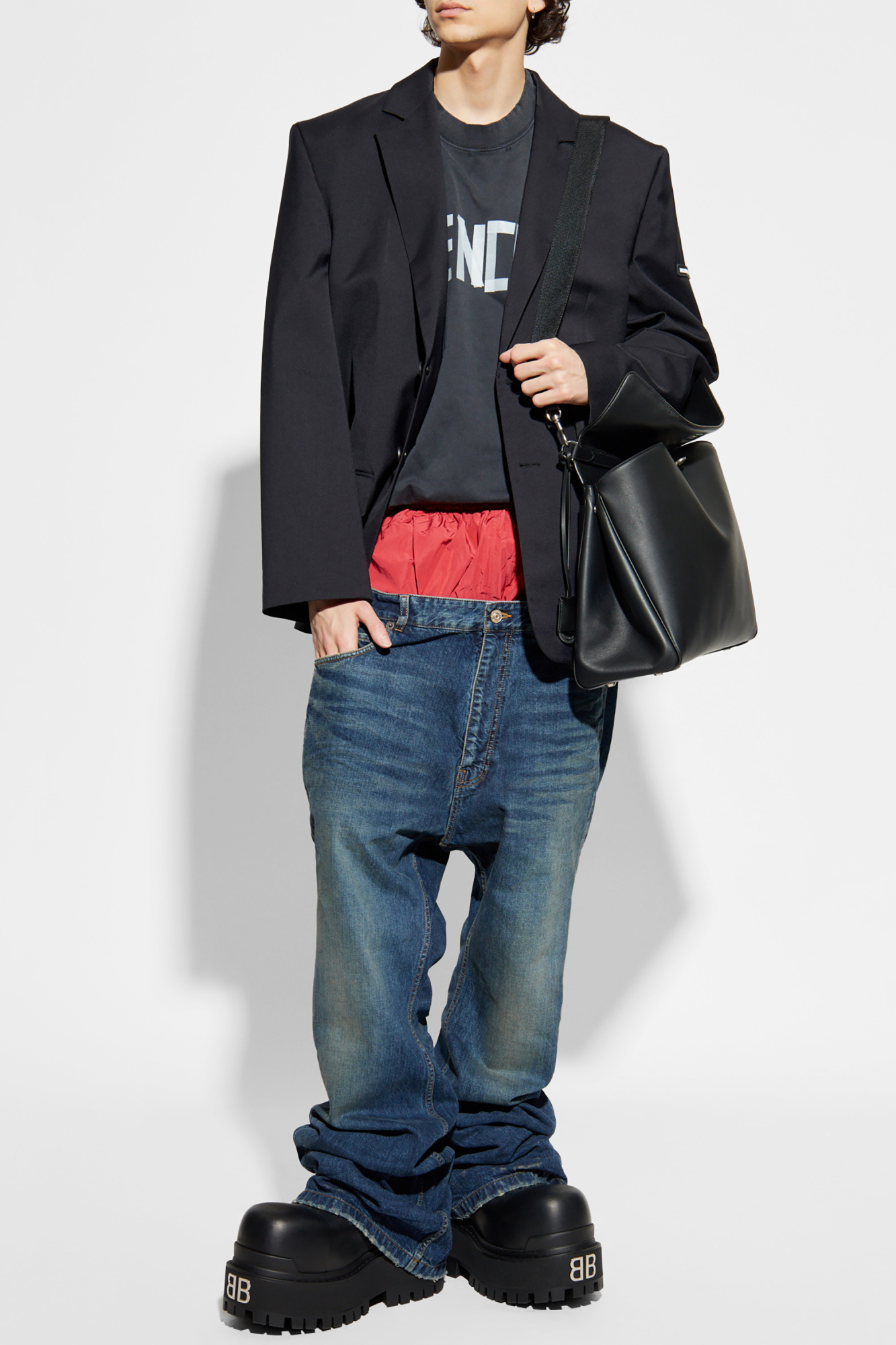 セール!!BALENCIAGA★761726 Black Blazer with logo Balenciaga - Vitkac AS